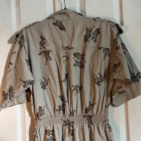 Dianne Von Furstenberg tiger print jumpsuit vintage - Picture 10 of 11